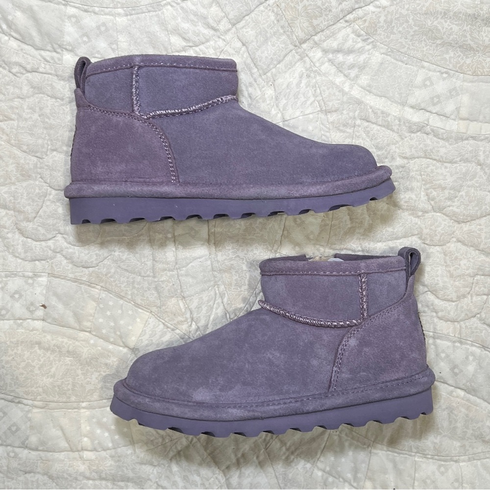 Purple Bearpaw Suede Ankle Boots